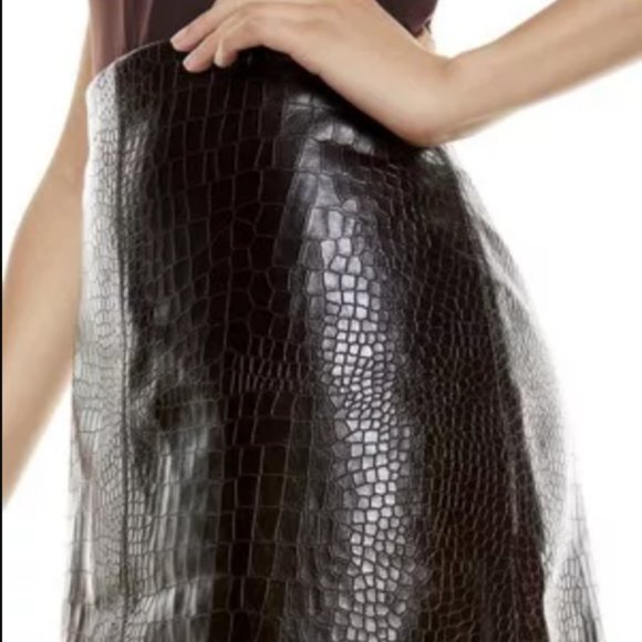 🌺 SOLD 🌺 Alice + Olivia Riley Croc Skirt, NWT - Picture 5 of 11